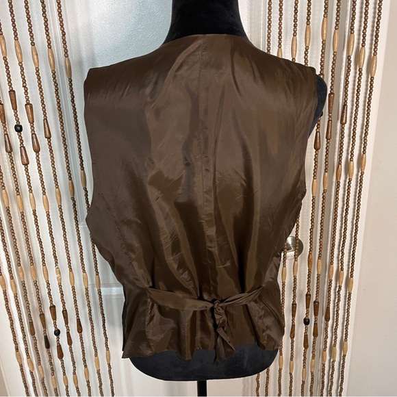 Vintage Liz Claiborne Pinstripe Waistcoat Vest Womens Size 14 - Picture 3 of 8